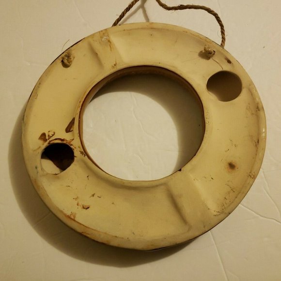 Life Ring Bouy Ceramic Wall Hanging Hand Painted - Picture 6 of 12